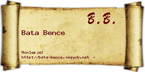Bata Bence névjegykártya
