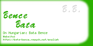 bence bata business card